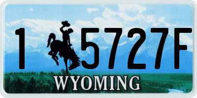 WY license plate 15727F