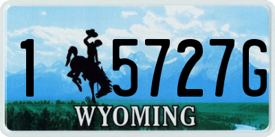 WY license plate 15727G