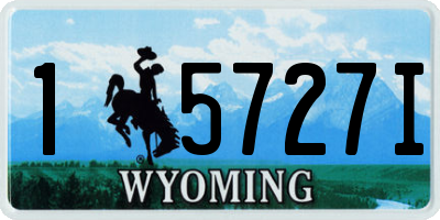 WY license plate 15727I