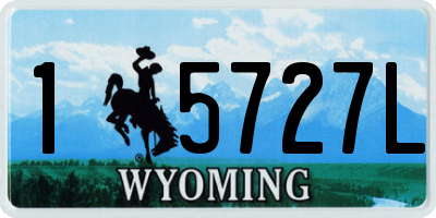 WY license plate 15727L