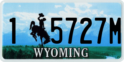 WY license plate 15727M