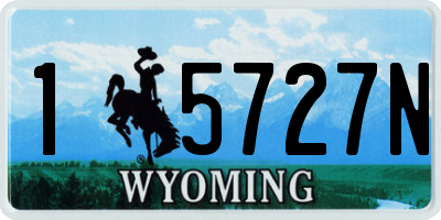 WY license plate 15727N