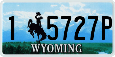 WY license plate 15727P