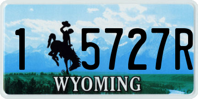 WY license plate 15727R