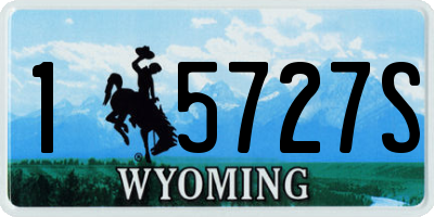 WY license plate 15727S