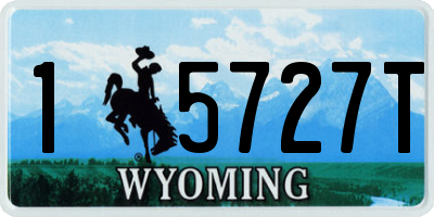 WY license plate 15727T