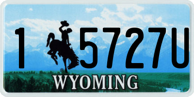 WY license plate 15727U