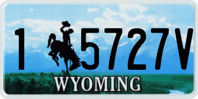 WY license plate 15727V