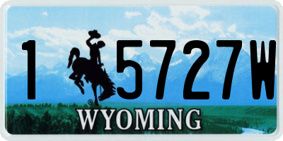 WY license plate 15727W