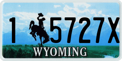 WY license plate 15727X