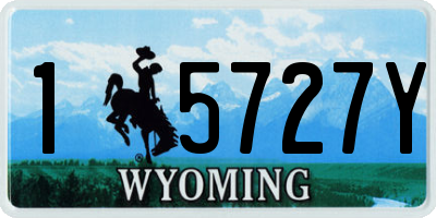 WY license plate 15727Y