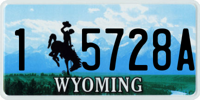 WY license plate 15728A