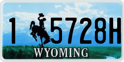 WY license plate 15728H