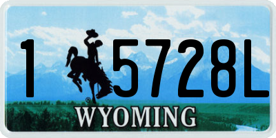 WY license plate 15728L