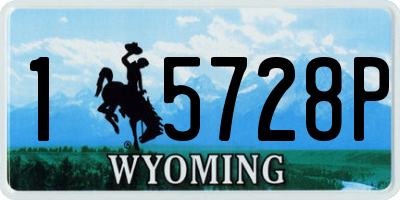 WY license plate 15728P