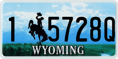WY license plate 15728Q