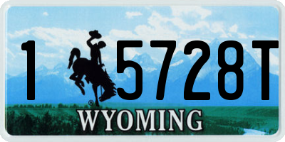 WY license plate 15728T