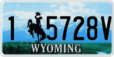 WY license plate 15728V