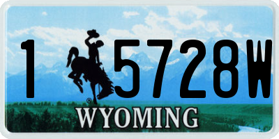 WY license plate 15728W