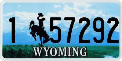 WY license plate 157292