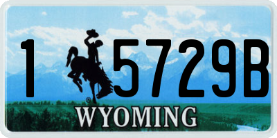 WY license plate 15729B