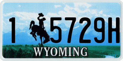 WY license plate 15729H