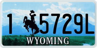 WY license plate 15729L