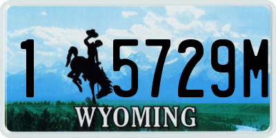 WY license plate 15729M