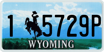 WY license plate 15729P