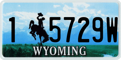 WY license plate 15729W