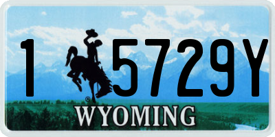 WY license plate 15729Y