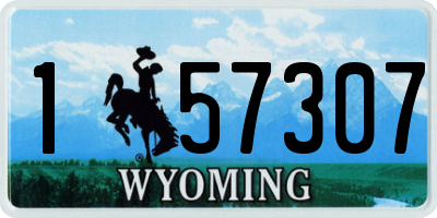 WY license plate 157307