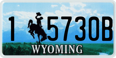 WY license plate 15730B