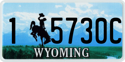 WY license plate 15730C