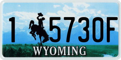 WY license plate 15730F