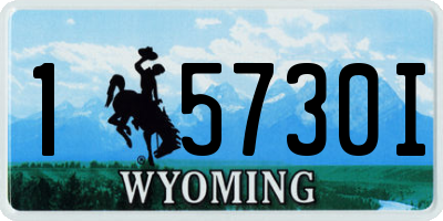 WY license plate 15730I