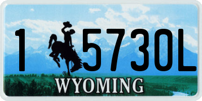 WY license plate 15730L