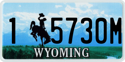WY license plate 15730M