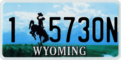 WY license plate 15730N