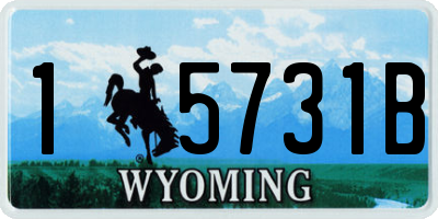 WY license plate 15731B