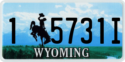 WY license plate 15731I