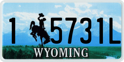 WY license plate 15731L