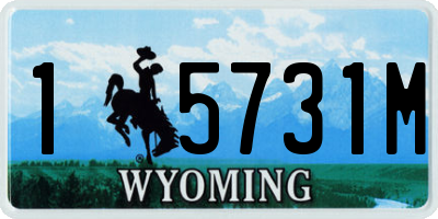 WY license plate 15731M