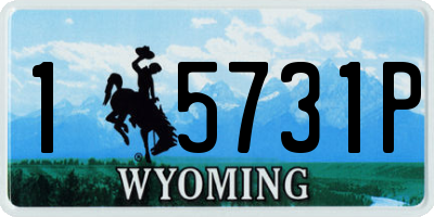 WY license plate 15731P
