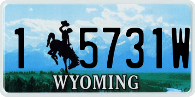 WY license plate 15731W