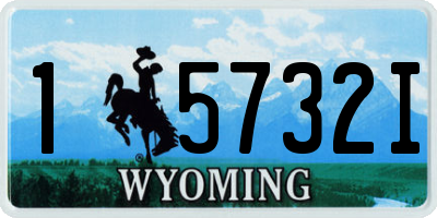 WY license plate 15732I
