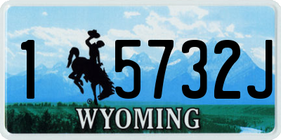 WY license plate 15732J