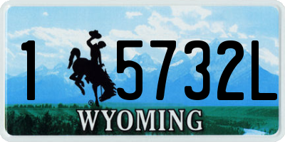 WY license plate 15732L