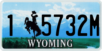 WY license plate 15732M