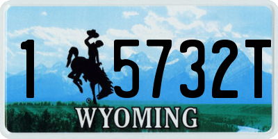 WY license plate 15732T